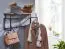 Wandgarderobe, Farbe: Mango / Schwarz, teilmassiv - Abmessungen: 29 x 71 x 20 cm (H x B x T)
