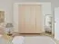 Kleiderschrank mit zwei Falttüren Aegir 01, Farbe: Eiche, neun Fächern, drei Schubladen, Maße: 238 x 188 x 60 cm, sehr stabil und robust, Soft-Close System
