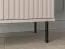 Schmale Sitzbank mit Stauraum / Schuhschrank Petkula 16, Farbe: Beige hell, Griffe: Gold matt, ABS-Kantenschutz, Beine: Schwarz, zwei Fächer, gepolsterte Sitzfläche