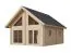 Ferienhaus F53 mit 4 Räumen & Schlafboden | 39,8 m² | 70 mm Blockbohlen | Naturbelassen | Fenster 2-Hand-Dreh-Kippsystematik