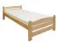 Einzelbett / Gästebett Buche massiv Vollholz natur 118, inkl. Lattenrost - Abmessung 120 x 200 cm