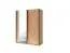 Schiebetürenschrank / Kleiderschrank Nikea, Farbe: Eiche Artisan - Abmessungen: 198 x 150 x 60 cm (H x B x T)