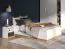 Modernes Jugendzimmer Kinderzimmer - Set C Mackinac, 3-teilig, Farbe: Weiß / Eiche / Grafit matt, aus hochwertigen Material, mit Soft-Close System, Griffe: Metall, ABS-Kantenschutz