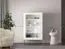 Luxuriöse Vitrine mit vier Fächer Breckenridge 03, Farbe: Weiß, ABS-Kantenschutz, Maße: 152 x 92 x 40 cm, Soft-Close-System, Griffe: Gold, mit 2 Türen