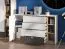 Modernes Jugendzimmer Kinderzimmer - Set D Mackinac, 6-teilig, Farbe: Weiß / Eiche / Grafit matt, Griffe: Metall, ABS-Kantenschutz, aus hochwertigen Material, mit Soft-Close System