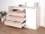 Kommode Cerdanyola 10, Farbe: Eiche / Weiß - Abmessungen: 91 x 148 x 40 cm (H x B x T)