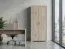 Schrank Cianjur 12, Farbe: Eiche / Weiß - Abmessungen: 209 x 80 x 40 cm (H x B x T)