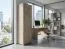 Schrank Cianjur 15, Farbe: Eiche / Weiß - Abmessungen: 209 x 50 x 40 cm (H x B x T)