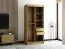 Schiebetürenschrank / Kleiderschrank Borgis 01C mit Spiegel, Farbe: Eiche Artisan / Schwarz matt - Abmessungen: 200 x 100 x 62 cm (H x B x T)