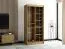Schiebetürenschrank / Kleiderschrank Borgis 01C mit Spiegel, Farbe: Eiche Artisan / Schwarz matt - Abmessungen: 200 x 100 x 62 cm (H x B x T)