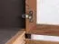 Vitrine Selun 10, Farbe: Eiche Dunkelbraun / Grau - 197 x 50 x 43 cm (H x B x T)