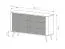 Stilvolle Kommode / Sideboard mit zwei Fächer Sloughia 11, drei Schubladen, ABS-Kantenschutz, Farbe: Schwarz, Maße: 81 x 138 x 38 cm, elegantes Design
