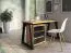 Schreibtisch "Merosina" 06, Farbe: Mattschwarz / Eiche Artisan - Abmessungen: 76 x 135 x 65 cm (H x B x T)