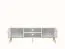 TV-Unterschrank Roanoke 06, Farbe: Weiß / Weiß Glanz - Abmessungen: 53 x 160 x 40 cm (H x B x T), mit 2 Türen und 4 Fächern