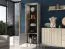 Vitrine Petkula 02, Farbe: Beige hell - Abmessungen: 190 x 55 x 40 cm (H x B x T), mit 2 Türen und 5 Fächern