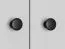 Vitrine Sastamala 15, Farbe: Silbergrau - Abmessungen: 140 x 92 x 42 cm (H x B x T), mit 2 Türen und 8 Fächern