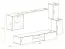 Wohnwand hängend Volleberg 40, Farbe: Grau / Weiß - Abmessungen: 140 x 250 x 40 cm (H x B x T), mit Push-to-open Funktion