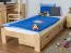 Kinderbett 90 x 200 cm | Massivholz: Kiefer | Natur Lackiert | inkl. Rollrost Abbildung