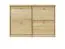 Massivholz-Schuhschrank, Farbe: Natur 80x110x29 cm Abbildung