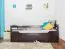 Buche Stauraumbett 90 x 200 cm Schokobraun Abbildung