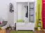 Echtholz Kleiderschrank, Farbe: Weiß 190x120x60 cm Abbildung