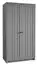 90 cm breiter Kleiderschrank mit 2 Türen | Farbe: Grau Abbildung