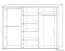 Schiebetürenschrank / Kleiderschrank Aitape 38, Farbe: Sonoma Eiche dunkel - Abmessungen: 188 x 210 x 60 cm (H x B x T)