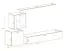 Moderne Wohnwand Balestrand 227, Farbe: Grau - Abmessungen: 150 x 250 x 40 cm (H x B x T), mit LED-Beleuchtung
