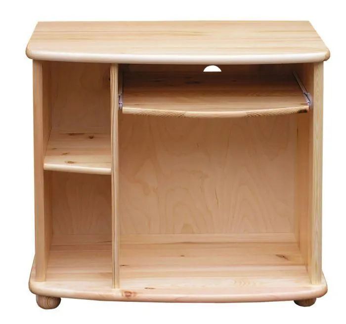 Fernsehtisch Massivholz Farbe: Natur 74x77x40 cm  Abbildung