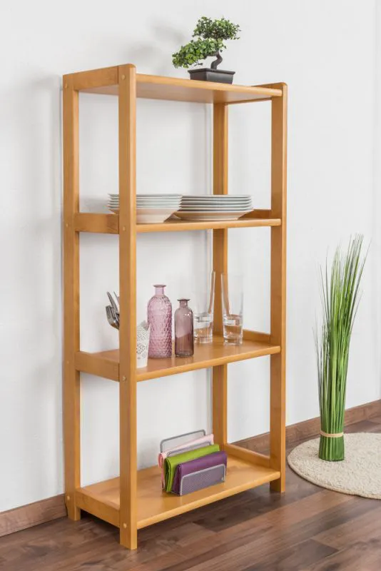 Regal Kiefer massiv Vollholz Erlefarben Junco 56C - 125 x 60 x 30 cm (H x B x T)