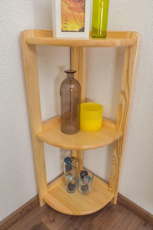 Standregal, 30 cm breit, Kiefer Holz-Massiv, Farbe: Natur Abbildung