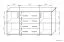 Kommode Kebumen 02, Farbe: Erle - Abmessungen: 78 x 150 x 39 cm (H x B x T)