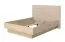 Doppelbett | gepolstertes Kopfteil | Farbe: Eiche light Port / Beige | ABS-Kanten | Liegefläche: 160 x 200 cm | verdeckten Füßen