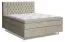 Boxspringbett MINDORO, Box: Bonellfederkern, Matratze: Taschenfederkern, Top Matress: Schaumstoff - Abmessung: 200 x 200 cm - Farbe: Beige