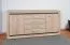 Kommode Kundiawa 11, Farbe: Sonoma Eiche hell / Sonoma Eiche dunkel - Abmessungen: 84 x 160 x 40 cm (H x B x T)