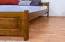 Doppelbett / Gästebett Kiefer massiv Vollholz Eichefarben Rustikal 77C, inkl. Lattenrost - 180 x 200 cm (B x L)