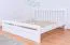 Doppelbett "Easy Premium Line" K8 inkl.1 Abdeckblende, 200 x 200 cm Buche Vollholz massiv weiß lackiert