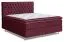 Boxspringbett MINDORO, Box: Bonellfederkern, Matratze: Taschenfederkern, Top Matress: Schaumstoff - Abmessung: 120 x 200 cm - Farbe: Rotbraun