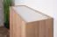 Hohe Kommode mit zwei Türen Ashford 04, Farbe: Eiche Riviera / Marmor Bianco - Abmessungen: 122 x 97 x 37 cm (H x B x T)