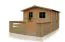 Gartenhaus 3,16 x 3,16 Meter (inkl. Dach) | Naturbelassen | Satteldach | 28 mm Blockbohlen Abbildung