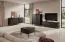 TV-Möbel / TV-Unterschrank mit zwei Kippfächer Balta 10, Farbe: Schwarz, Beine: Metall, Maße: 53 x 153,5 x 39,5 cm, Push-to-open Funktion