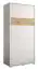 Schrankbett Namsan 01 vertikal, Farbe: Weiß matt / Eiche Artisan - Liegefläche: 90 x 200 cm (B x L)