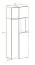 Elegante Wohnwand Stura 01, Farbe: Weiß Hochglanz / Grau - Abmessungen: 195 x 330 x 50 cm (H x B x T), mit sieben Türen