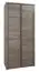90 cm breiter Kleiderschrank mit 2 Türen | Farbe: Trüffel Abbildung