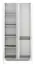 92 cm breiter Kleiderschrank mit 2 Türen | Farbe: Grau / Weiß Abbildung