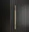 Großer Kleiderschrank mit einer Spiegeltür Jotunheimen 24, Farbe: Schwarz - Abmessungen: 208 x 250,5 x 62 cm (H x B x T)