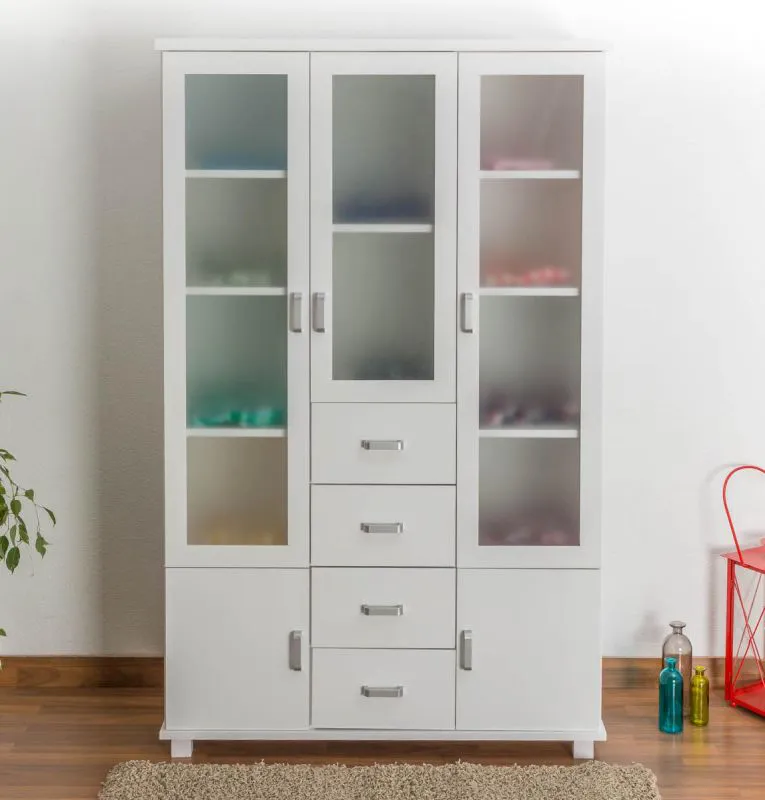 Kleiderschrank, Breite: 121 cm, Farbe: Weiß Abbildung