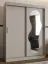 Schiebetürenschrank / Kleiderschrank Lagginhorn 12, Farbe: Kaschmir, 1,5 Meter breit, zwei Kleiderstangen, fünf Fächer, Aluminiumschienen, eine Spiegeltür