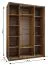 Schiebetürenschrank / Kleiderschrank | 2 Schiebetüren | 2 Kleiderstangen | 245,5 x 180 x 64 cm |11 Fächer | 10 Einlegeböden | Farbe: Eiche Artisan