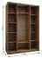 Kleiderschrank / Schiebetürenschrank | 245,5 x 180 x 64 cm | Soft-Close-Funktion | Spiegel | 2 Kleiderstangen | Farbe: Weiß | 2 Schiebetüren | 11 Fächer